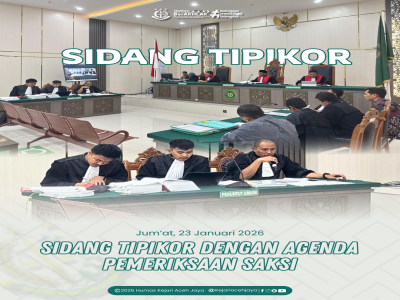 Sidang Tindak Pidana Korupsi Peremajaan Sawit Rakyat (PSR) Aceh Jaya