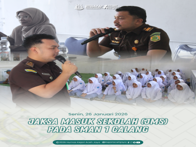 Jaksa Masuk Sekolah (JMS) pada SMAN 1 Calang